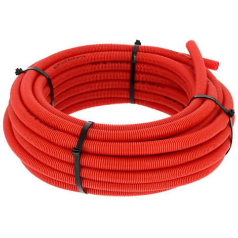 Tube PER Prégainé 13x16, 50m rouge