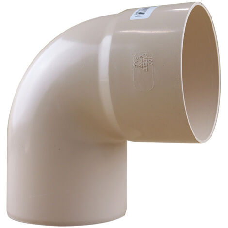 Coude PVC 87°30 mâle femelle pour tube Ø100 épaisseur 2.2 mm - sable - First Plast