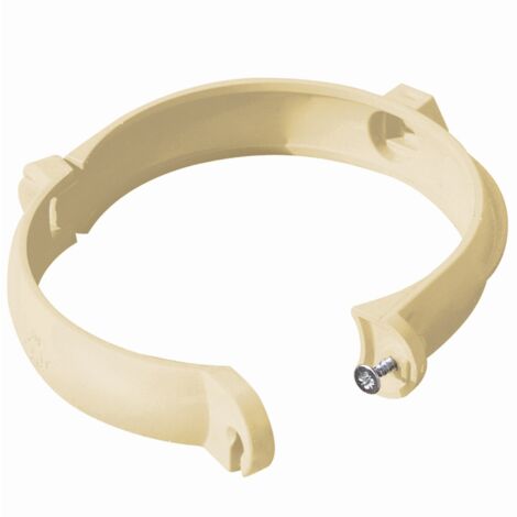 First Plast – Collier à bride Ø80 sable – Raccord PVC pour gouttière – Assemblage par collage – Gamme gouttière de 25