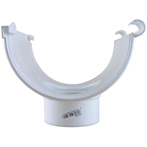 Naissance centrale avec support Bi-system PVC 33 demi-ronde - Blanc - First Plast
