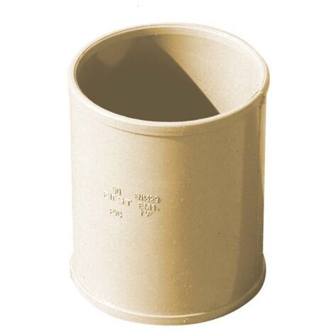 First Plast – Manchon femelle PVC pour tube de descente Ø100 – Couleur sable – Résistant aux intempéries – Installation simple par collage ou joints