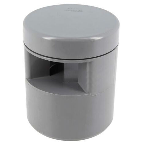 Nicoll – Clapet aérateur de pression en PVC gris – Diamètre 100-110 mm – Membrane d'étanchéité plasto-élastomère – Installation facile