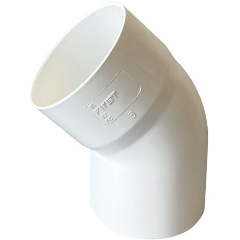 First Plast – Coude PVC 45° MF pour tube Ø100 – Épaisseur 2.2mm – Résistant aux conditions climatiques extrêmes – Raccord pour gouttière