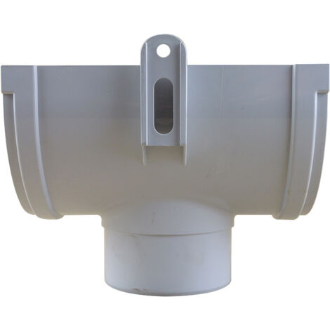 Naissance centrale avec support à joints montés PVC 33 demi-ronde - Gris - First Plast