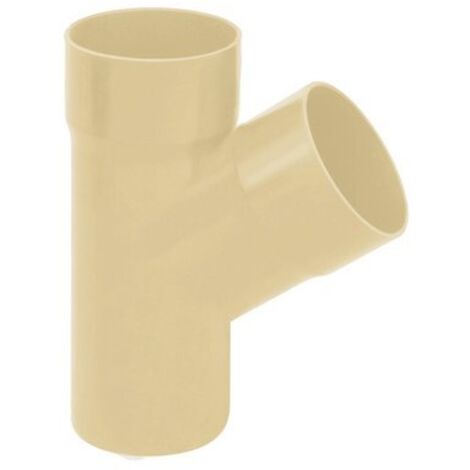 Culotte PVC 67°30 mâle femelle pour tube Ø80 épaisseur 3.2 mm - Sable - First Plast