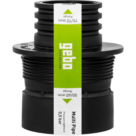 Raccord Geboflex multi-tuyaux (PVC, métal, céramique, béton) longueur 98mm Ø96/83 - 75/50 (1/2)