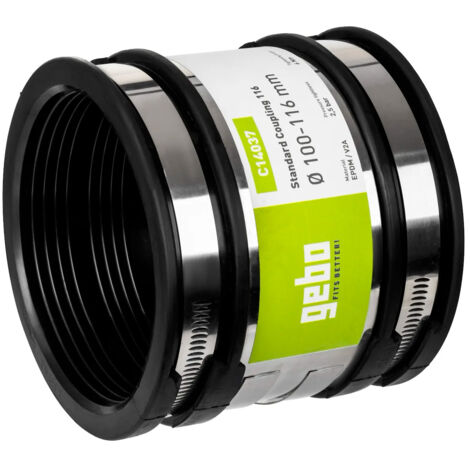 Gebo – Raccord de robinetterie manchon renforcé multi-tuyaux Ø85/100 – PVC, métal, céramique, béton – Résistant aux UV et à 2.5 bar