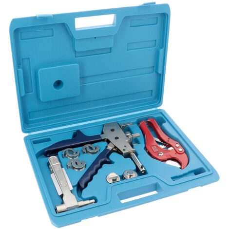 Pbtub – Coffret complet pince à glissement PER – Raccords Ø12-16-20-25 mm – Outils pour montage et coupe – Adaptateurs inclus (1/3)