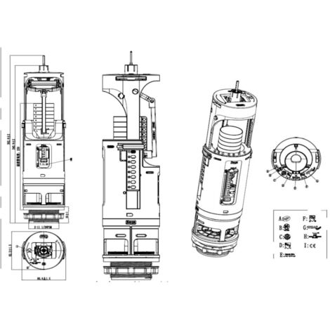 Mécanisme De Chasse D'Eau Double Bouton Poussoir Chromé - Valve Réglable Universelle Pour Réservoir De Toilette
