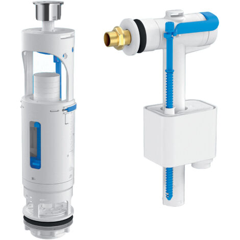 Roca – Mécanisme de chasse d'eau double avec robinet flotteur compact – Alimentation latérale – Économie d'eau – Installation facile