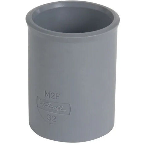 Nicoll – Manchon à butée PVC femelle-femelle Ø110 mm – Raccord d'évacuation étanche – Conception lisse pour réduction des impuretés – Fabrication française