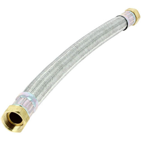 Flexible chauffage inox DN26 femelle 1' – Longueur 500mm – Tube EPDM avec tresse inox AISI 304 – Raccords en laiton pour systèmes sanitaires – IFT