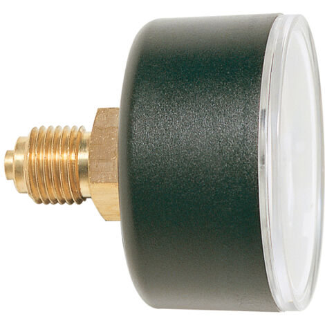 Jetly – Manomètre chauffage central 50 mm 0-10 bar – Raccord 1/4'' mâle laiton – Pour systèmes de pression – 413010