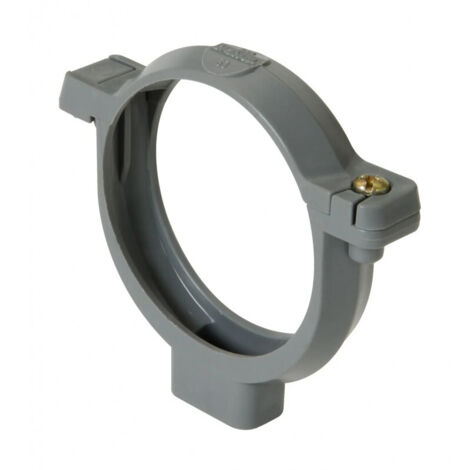Nicoll – Collier de fixation murale Ø160mm en polypropylène gris – Insert p.7/150 – Fixation par vis – Pour canalisations PVC