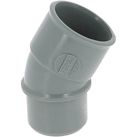 NICOLL Coude 30° PVC évacuation  Mâle Femelle Ø32 (1/4)