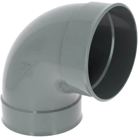 NICOLL Coude 87°30 PVC évacuation  Femelle Femelle Ø200 (1/3)