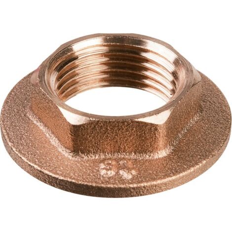 Ecolands – Contre-écrou à plateau laiton à visser – Filetage 3/8' – Ø extérieur 26 mm – Poids 169 g – Conforme normes A.C.S. NF EN 12164 (1/3)