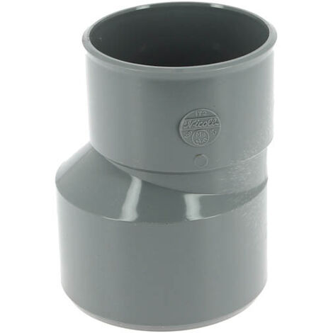 Nicoll – Réduction extérieure excentrée mâle-femelle Ø100/80 – Raccord d'évacuation PVC pour évacuation eaux usées – Fabriqué en PVC lisse et non microporeux