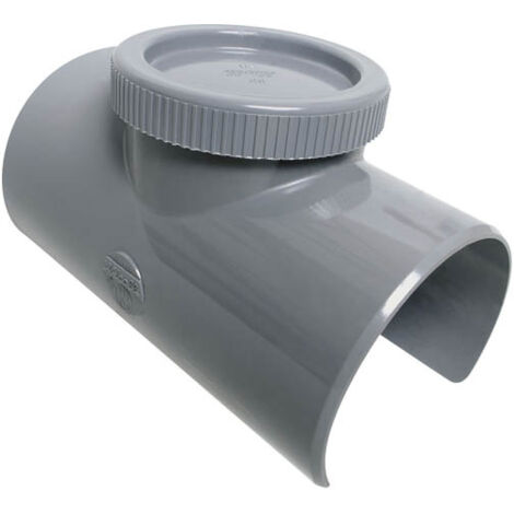 Nicoll – Selle de réparation à bouchon mf 90° Ø100/90 – Raccord évacuation PVC – Compatible tubes 100mm – Installation rapide sans perçage