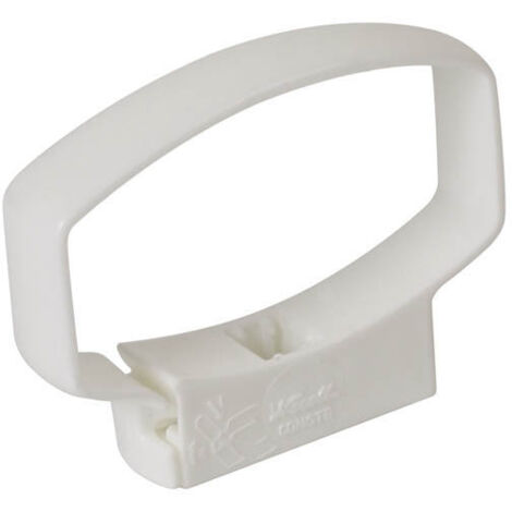 Nicoll – Collier monobloc pour tube de descente 90x56 mm – Fixation esthétique blanche – Système de clipsage rapide – Pour façades