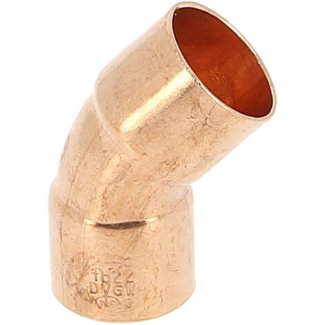 Raccord cuivre coudé 45° à souder - Femelle - diamètre 22 mm