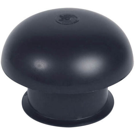 Nicoll – Chapeau de ventilation Ø80 ardoise – Résine PVC anti-UV – Pour sorties de toit – Circulation d'air optimale et protection contre obstructions
