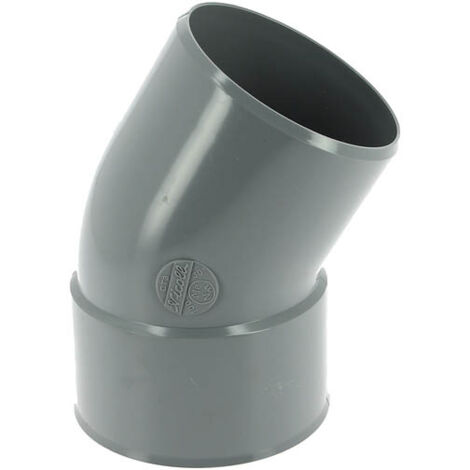 Nicoll – Coude 30° PVC évacuation mâle femelle Ø100 – Raccord lisse pour évacuation eaux usées – Durable et résistant aux impuretés (1/2)