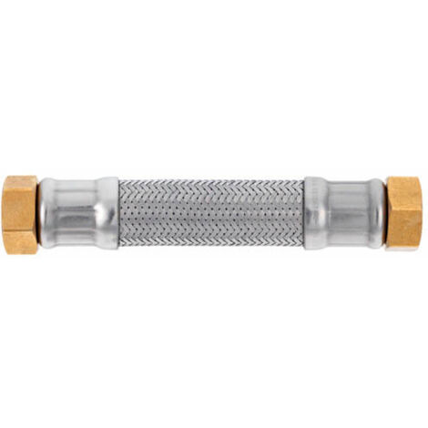 Sanitaire-Distribution – Flexible chauffage central inox 3/4'' – Longueur 70 cm – Diamètre 19 mm – Pression max 10 Bar – Température max 110°C