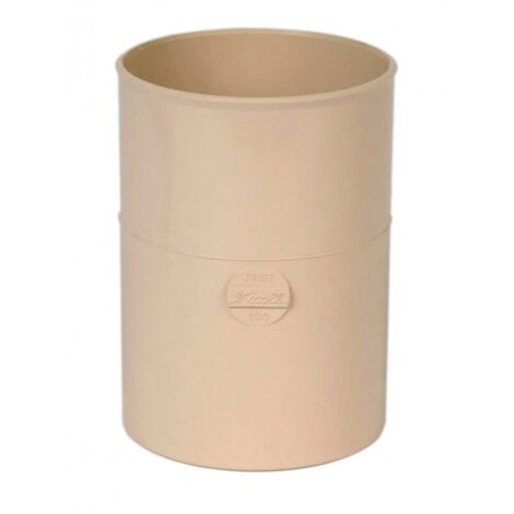 Nicoll – Manchon femelle-femelle Ø100 mm en PVC – Couleur sable – Raccord pour tubes de descente – Installation facile et étanche