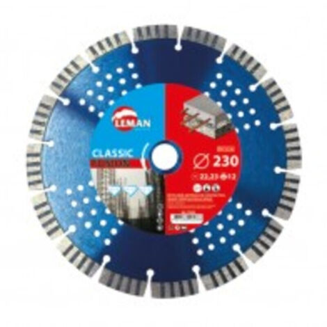 Disque diamant segment turbo fritté béton armé Ø125x22,23mm