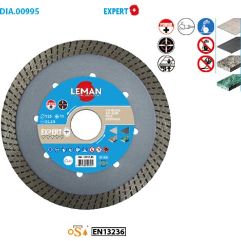 Disque diamant jante continue grès cérame Ø125x22,23mm (1/2)