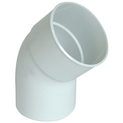 Coude PVC 45° mâle femelle pour tube Ø80 - Blanc - First Plast