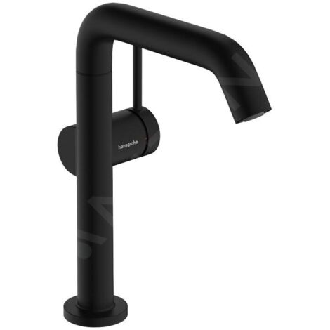 Hansgrohe – Mitigeur de lavabo noir mat avec vidage Push-Open – Technologie EcoSmart – Hauteur 236mm – Longueur bec 154mm – 73360670