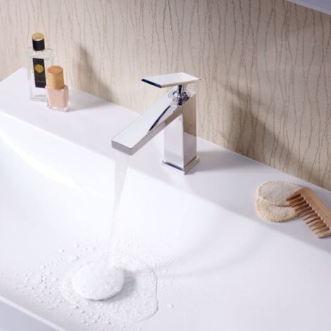 Hansgrohe Mitigeur lavabo Tecturis E 110 EcoSmart+ avec tirette et vidage, Chromé (1/5)
