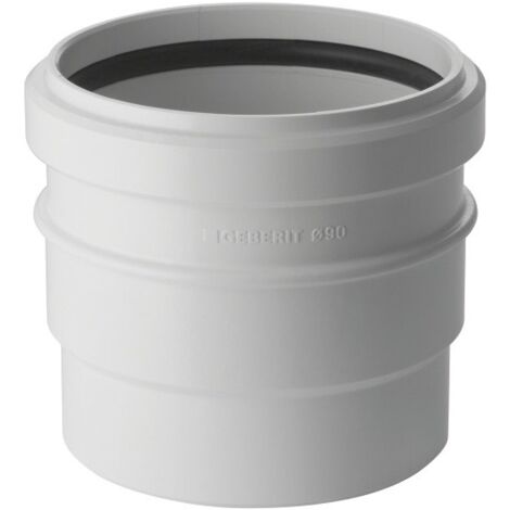 Geberit – Manchon PVC FF 100mm à coller – Raccordement horizontal pour évacuations WC – Joint torique pour étanchéité optimale