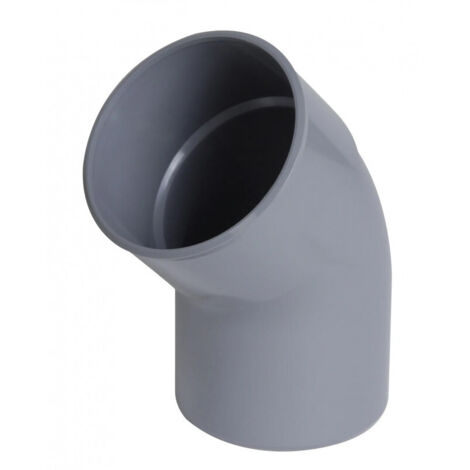Nicoll – Coude PVC 45° mâle-femelle 63mm – Raccord d'évacuation pour systèmes d'assainissement – Longueur 70mm – Largeur 95mm (1/3)