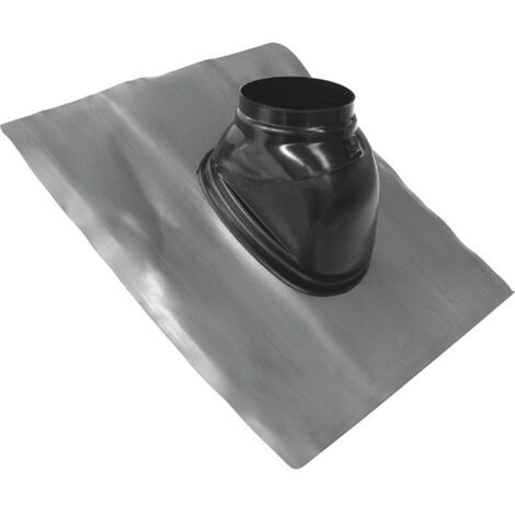 TEN – Solin de toit plomb noir – Pente de 5° à 25° – Bavette en plomb pour étanchéité – Pour systèmes concentriques en polypropylène-aluminium