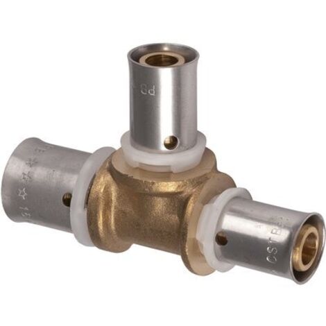 Raccord PER en T réduit à sertir - diamètre 16 - 12 - 12 mm - PB tub (1/4)