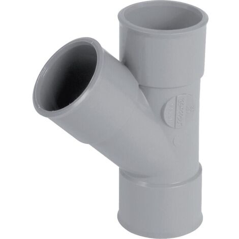 Nicoll – Culotte PVC évacuation 50mm femelle-femelle 45° – Montage à blanc facile – Rayon de courbure optimal pour évacuation efficace