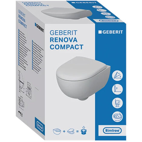 Best Design Morrano Compact Rimfree WC suspendu 49cm sans bride avec abattant  WC frein de chute Blanc mat - 4007970 