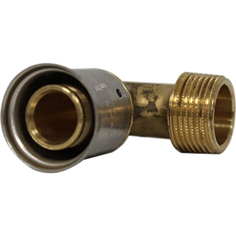 Coude 90° mâle laiton multicouche à sertir TH ou BE Ø26x3.0-3/4 (1/4)