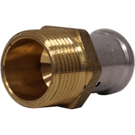 Raccord droit mâle laiton multicouche à sertir TH ou BE Ø26x3.0-1''