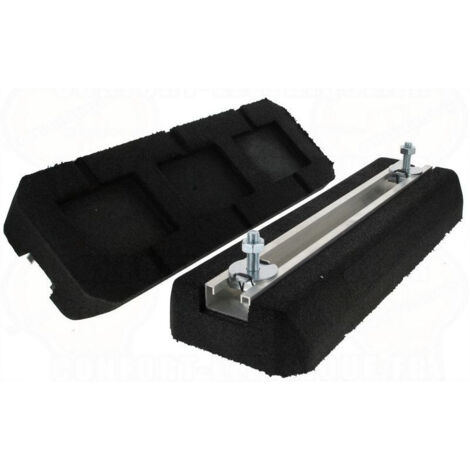 Support clim au sol anti-vibration 600 mm – Caoutchouc – Capacité 500 kg – Fixation visserie alu – Jeu de deux pieds – CBM