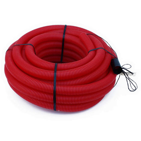 Gaine annelée avec tire-fil Ø20mm - 12,5m