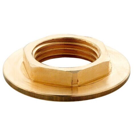 Ecolands – Contre écrou laiton à grand plateau 1" – Filetage 1" (26x34) – Ø extérieur 49mm – Norme A.C.S. NF EN 12164