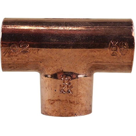 Raccord cuivre en T à souder - Femelle - Diamètre 12 mm