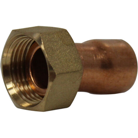 Raccord laiton droit 2 pièces – Écrou libre 3/8' – Ø tube 12 mm – Pression 25 bar – Installation eau et chauffage – Hecapo