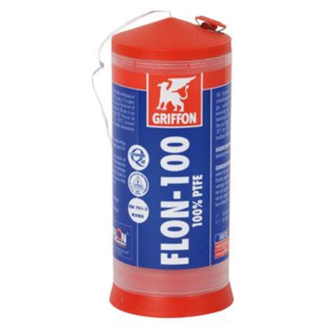 Griffon – Fil d'étanchéité 175m en P.T.F.E. – Résistant aux produits chimiques et UV – Pour raccords filetés en métal et synthétique - flon-100 (1/5)
