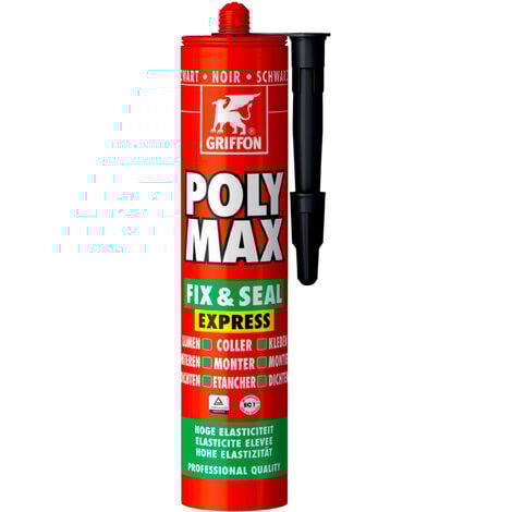 Mastic/Colle POLYMAX FIX&SEAL noir cartouche 425g