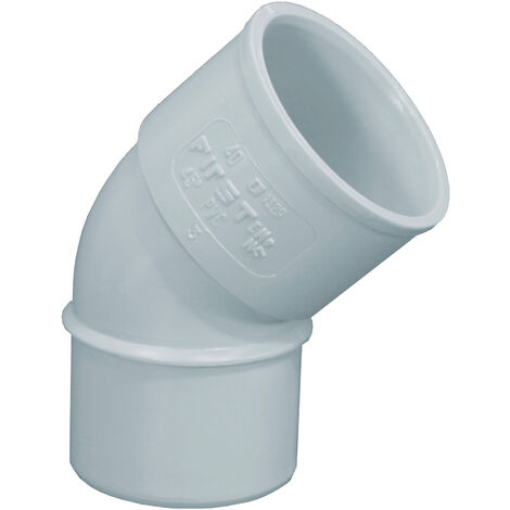 Coude PVC 45° Mâle/Femelle Ø100 - First Plast (1/8)